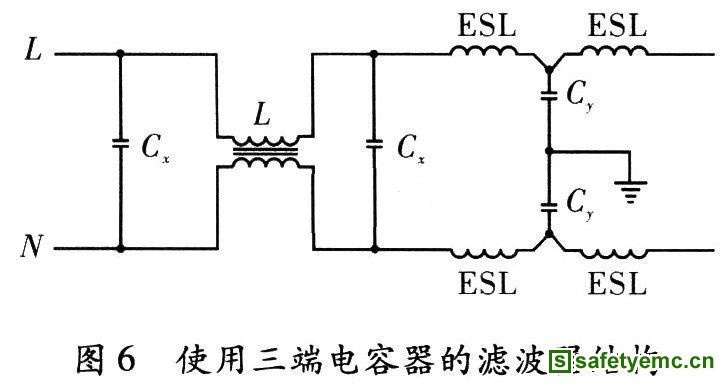 三端电容器在结构上