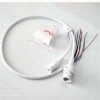 9芯网络线 RJ45网口DC电源监控高清摄像头尾线700mm