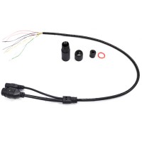 9芯网络线 RJ45网口DC电源摄像头尾线700mm